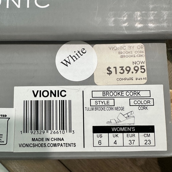 Vionic Brooke Cork Slingback Espadrille Wedge Sandal Size 6 - Picture 12 of 12